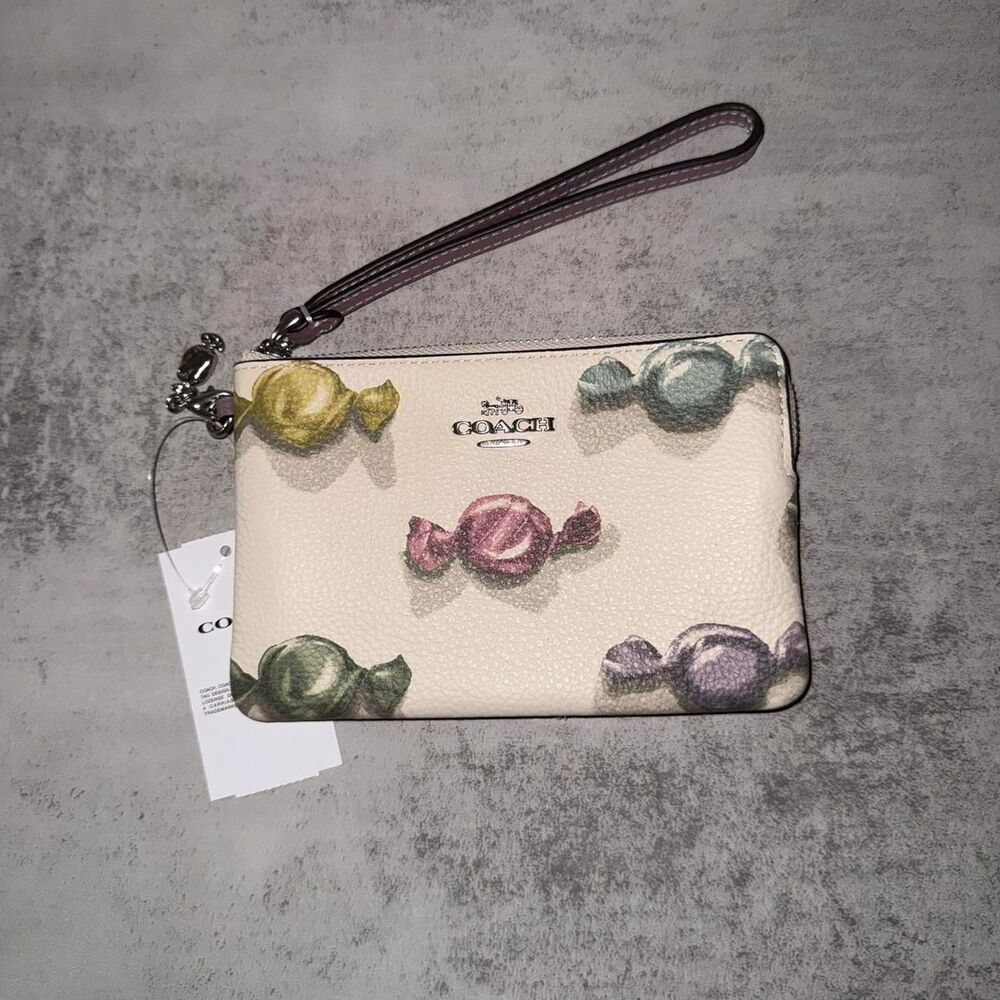 COACH Women's Zip Candy Print Wristlet